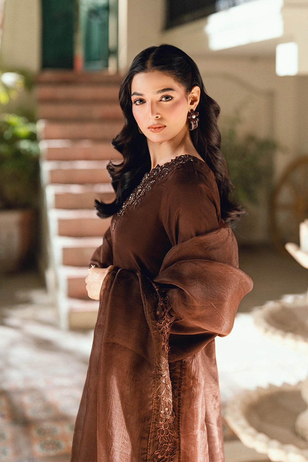 Azure | Vogue Formals | Cocoa Glaze - Formal Dress - available at Maria Faisal in UK and USA.