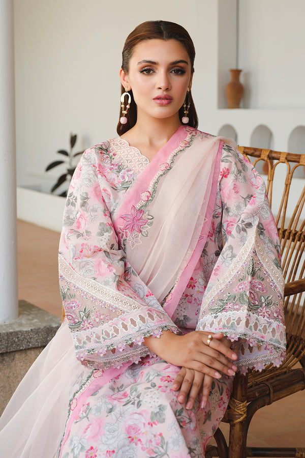 Baroque | Luxury Pret 24 | LAWN UF-650 - Designer Dress with Intricate embroidery and embellishments. Shop elegent wedding dress at Maria Faisal.