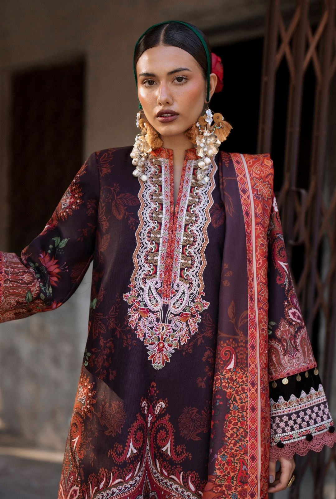 AJR Couture | Sard Sham | Naqsh - Casual Dress - available at Maria Faisal in UK and USA.