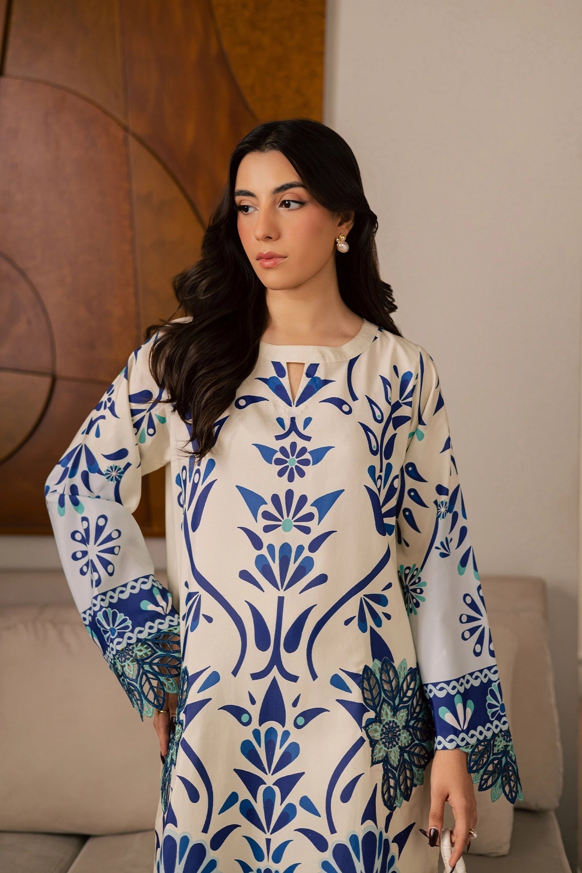Vanya | Co Ords | CO-128 - Casual Dress - available at Maria Faisal in UK and USA.