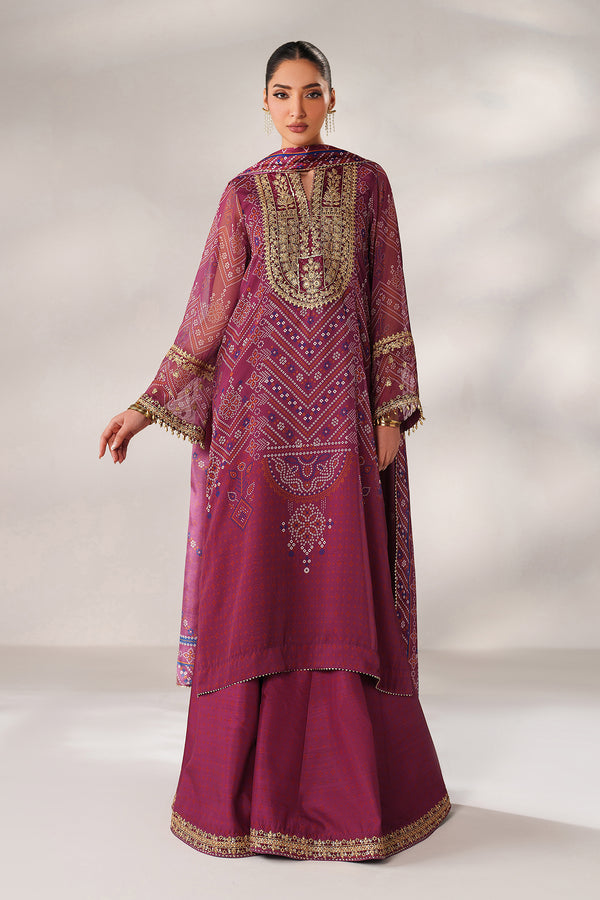 Baroque | Formals Collection | EMBROIDERED CHIFFON UF-4390 - Formal Dress - available at Maria Faisal in UK and USA.