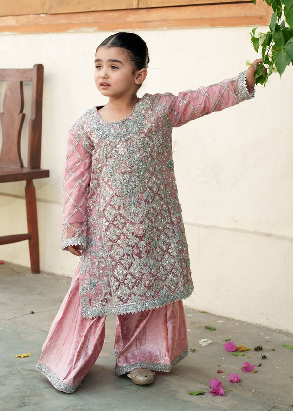 3 Piece Embroidered Chiffon Suit - Kids Clothing - available at Maria Faisal in UK and USA.