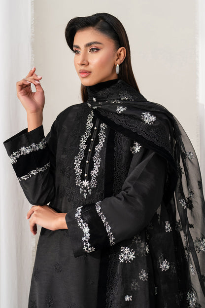 Baroque | Formals Collection | EMBROIDERED RAW SILK UF-4137 - Formal Dress - available at Maria Faisal in UK and USA.