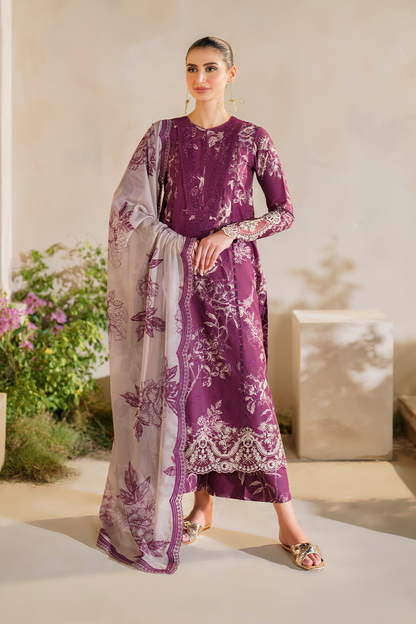 Iznik | Festive lawn 24 | SFL-04 - Designer Dress with Intricate embroidery and embellishments. Shop elegent wedding dress at Maria Faisal.
