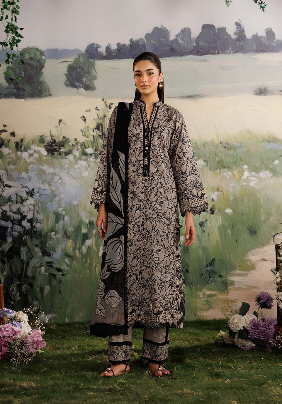 Zarqash | RimJhim The Moonsoon Edit 26 | GULMOHAR ZQ002 - Casual Dress - available at Maria Faisal in UK and USA.