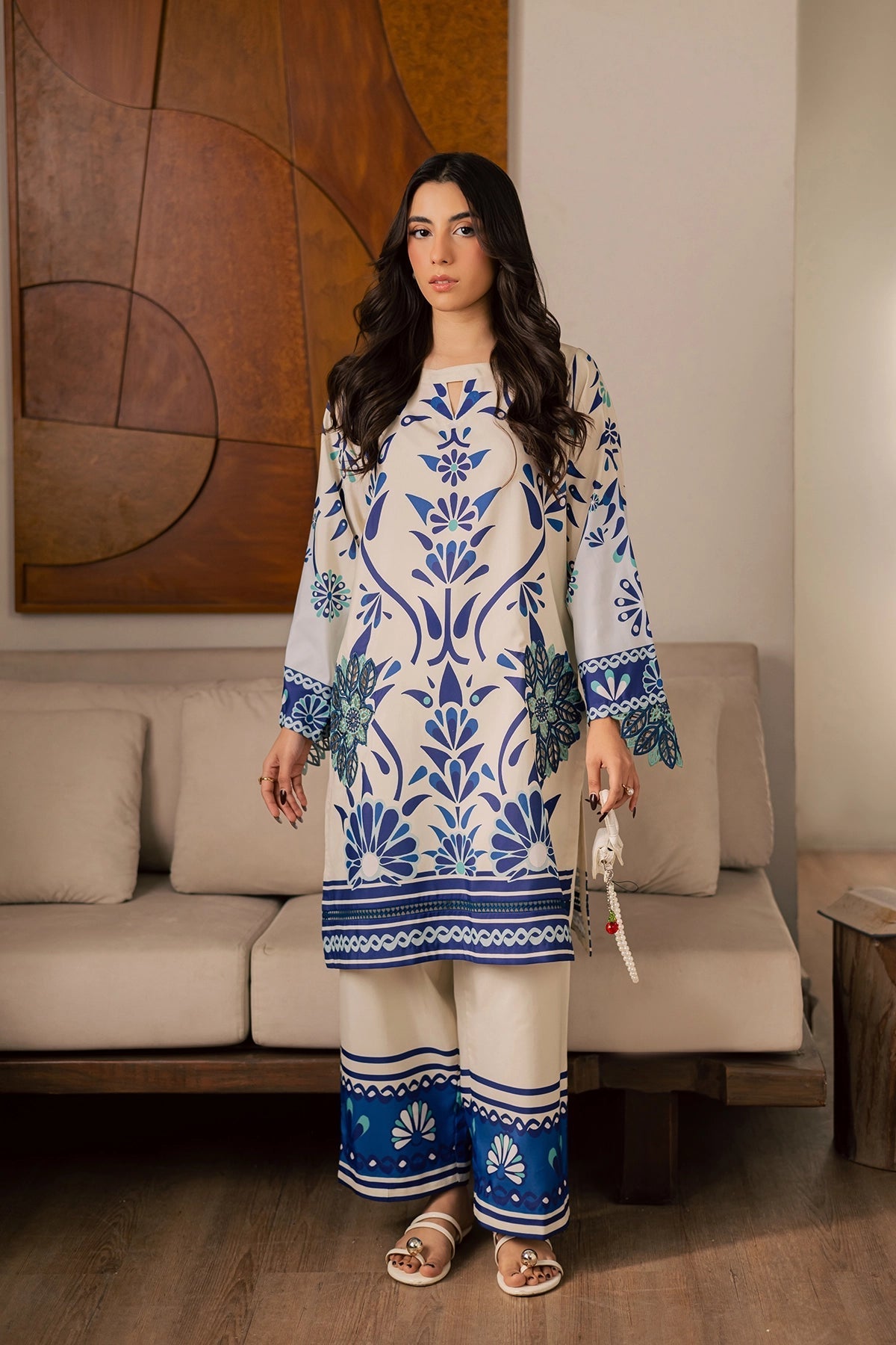 Vanya | Co Ords | CO-128 - Casual Dress - available at Maria Faisal in UK and USA.