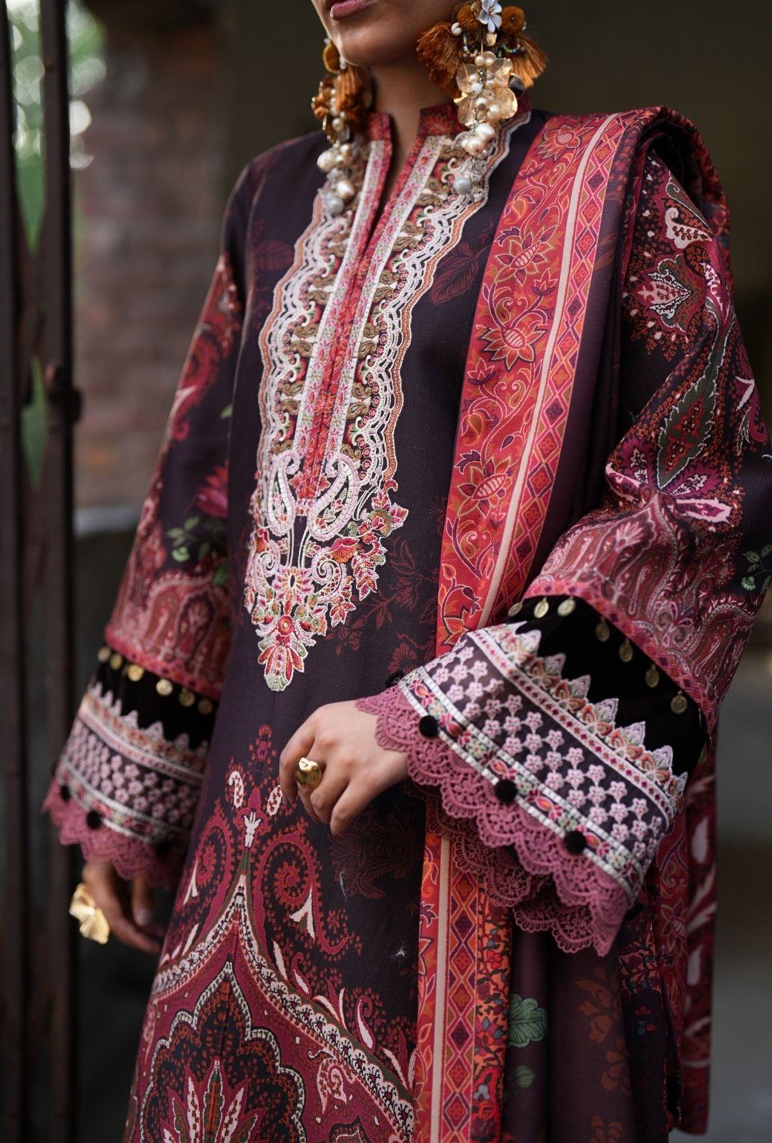 AJR Couture | Sard Sham | Naqsh - Casual Dress - available at Maria Faisal in UK and USA.