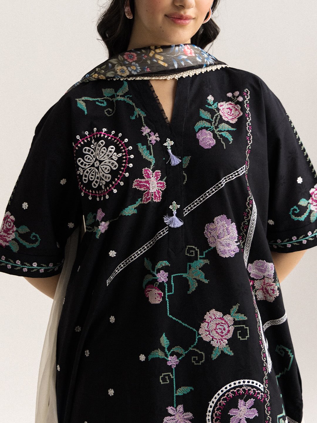Zara Shahjahan | Coco Lawn 26 | Ines-6A - Luxury Dress - available at Maria Faisal in UK and USA.