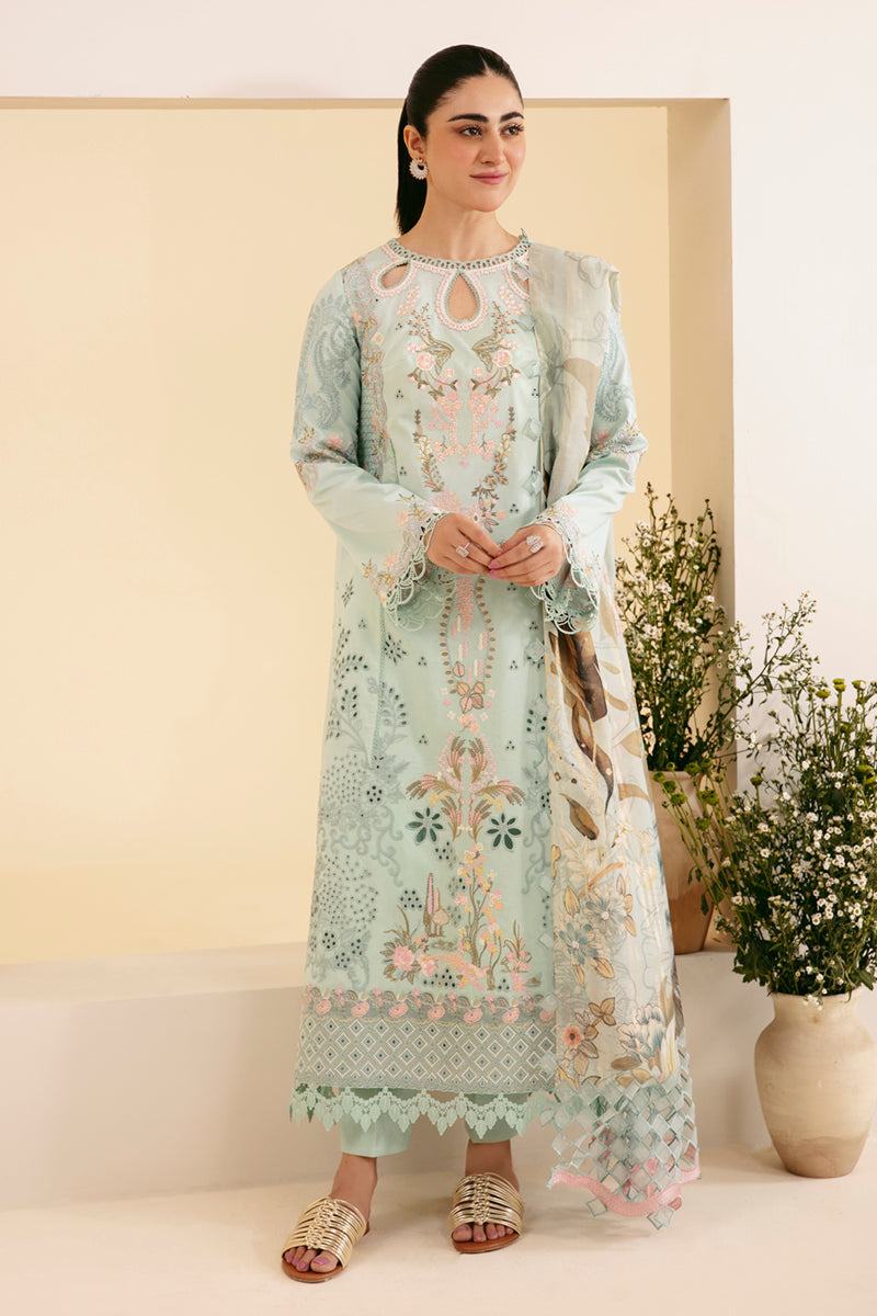 Qalamkar | Qlinekari Luxury Lawn | SQ-06 AFROZEH - Designer Dress with Intricate embroidery and embellishments. Shop elegent wedding dress at Maria Faisal.