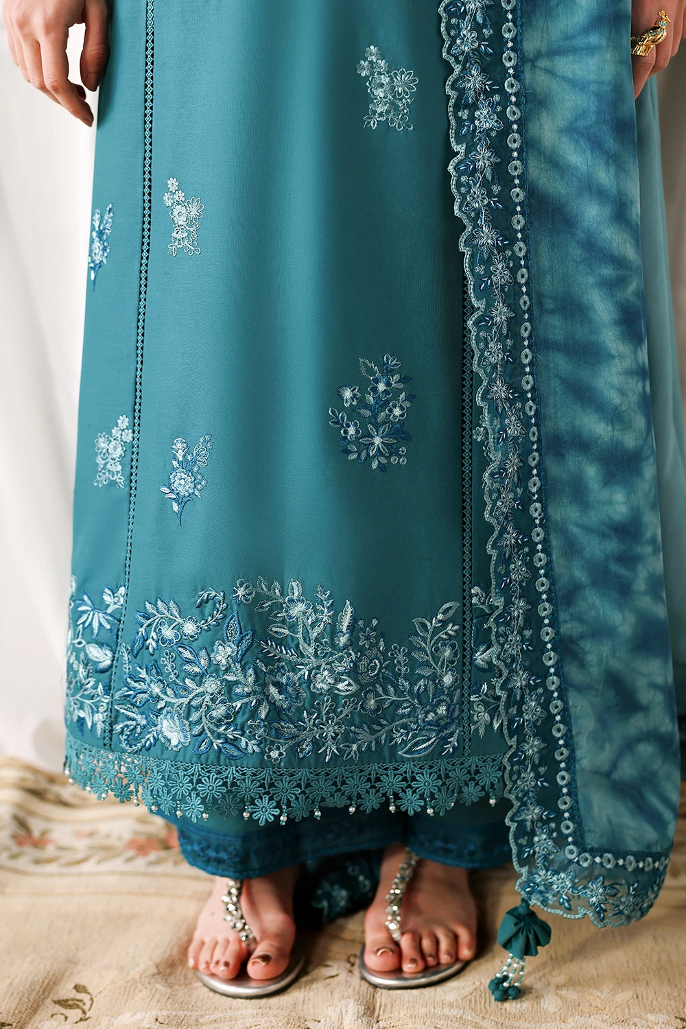 Azure | Luxury Lawn 26 | Sea Breeze - Dress - available at Maria Faisal in UK and USA.