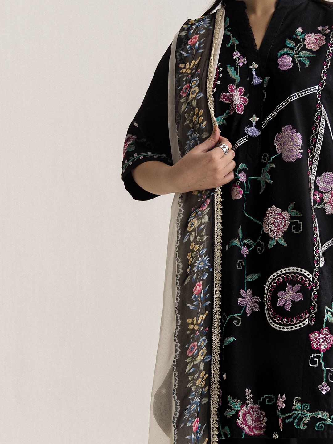 Zara Shahjahan | Coco Lawn 26 | Ines-6A - Luxury Dress - available at Maria Faisal in UK and USA.