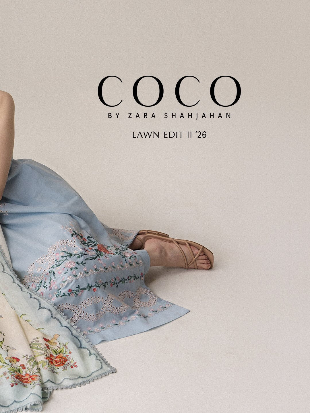 Zara Shahjahan | Coco Lawn 26 | Kian-8B - Luxury Dress - available at Maria Faisal in UK and USA.