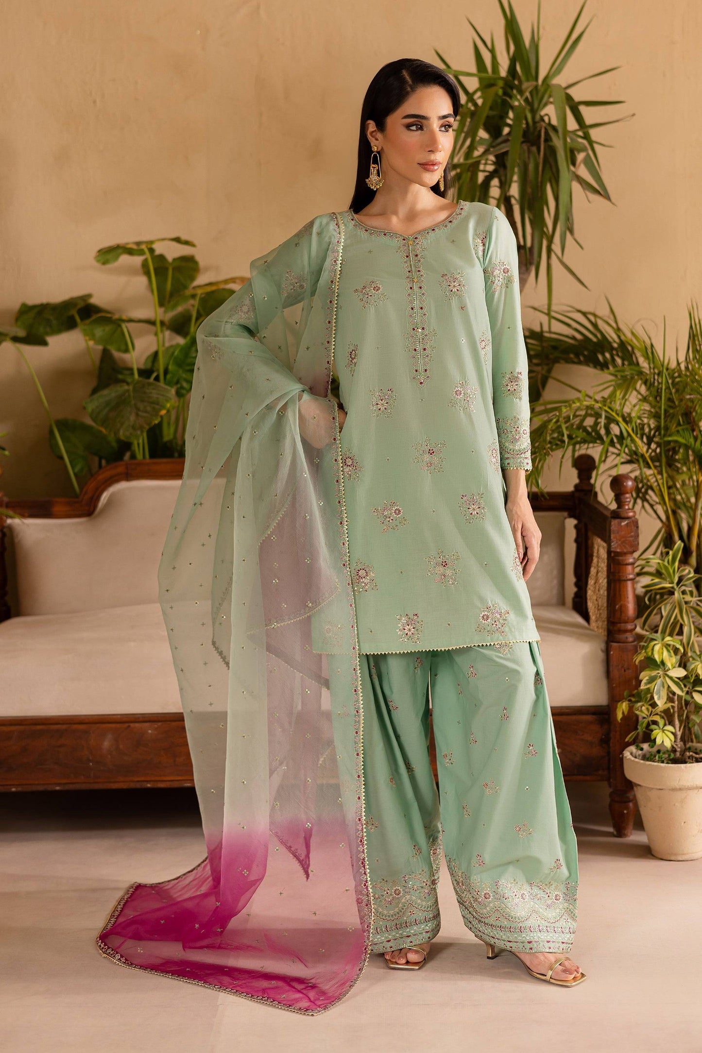 Batik | Nyra Embroidered Summer Solids | Amawas by Maria Faisal - Registered Vendor of : Batik - type : Ladies Clothes - 100% original wedding dresses