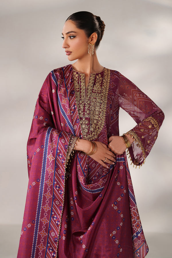 Baroque | Formals Collection | EMBROIDERED CHIFFON UF-4390 - Formal Dress - available at Maria Faisal in UK and USA.