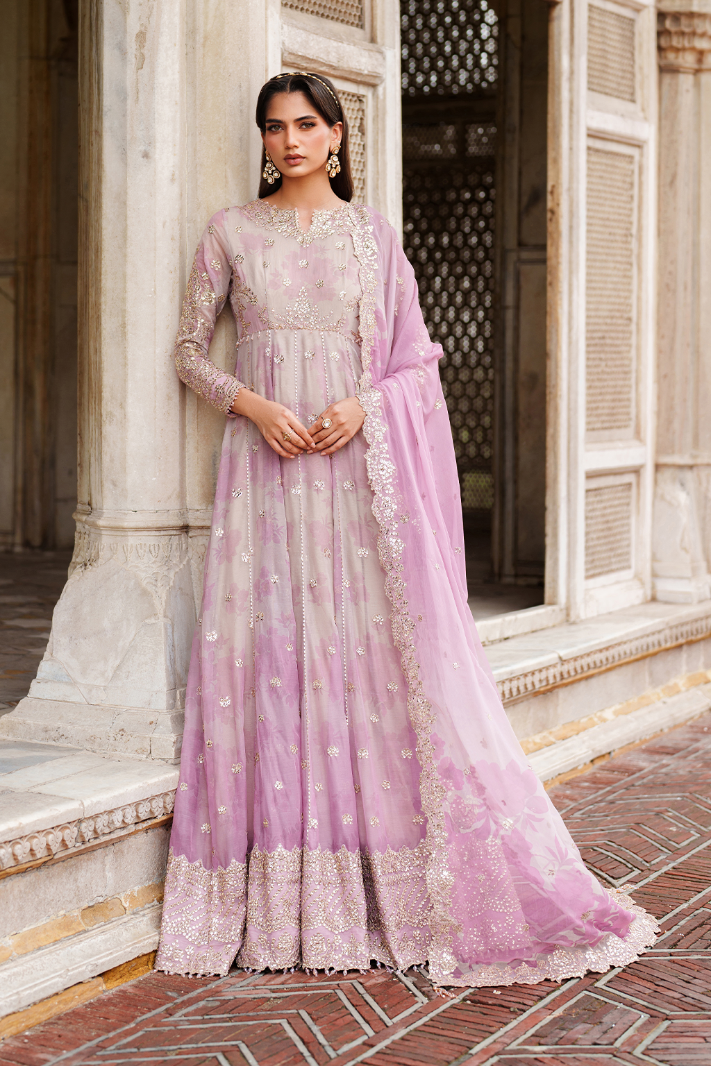 Iznik | Festive Formal | UE-555 Printed Chiffon - Ladies Clothes - Maria Faisal
