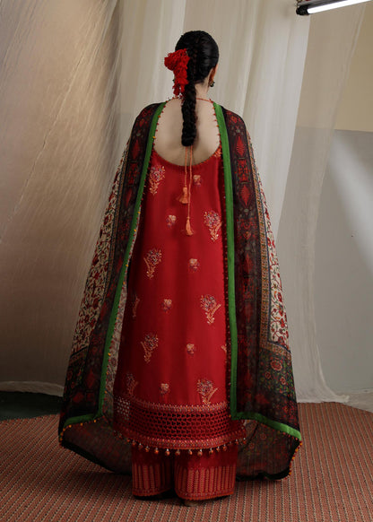 Hussain Rehar | Lawn SS 2023 | Berry - Ladies Clothes - Maria Faisal