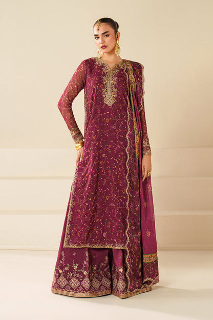 Baroque | Formals Collection | EMBROIDERED CHIFFON UF-4277 - Formal Dress - available at Maria Faisal in UK and USA.