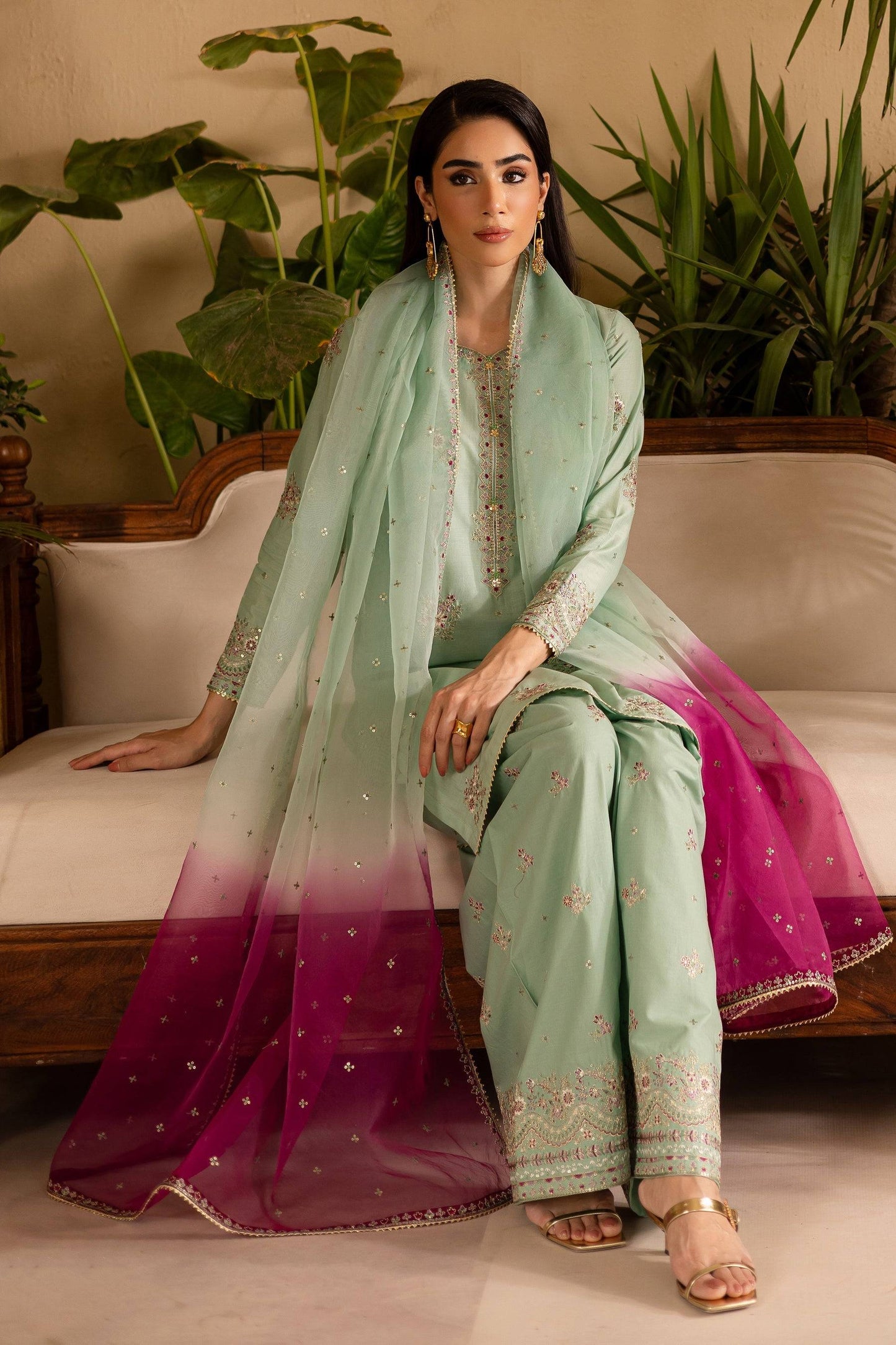 Batik | Nyra Embroidered Summer Solids | Amawas by Maria Faisal - Registered Vendor of : Batik - type : Ladies Clothes - 100% original wedding dresses