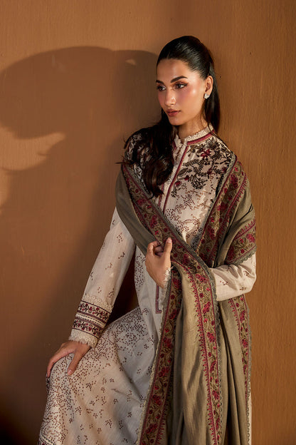 Sobia Nazir | Winter Shawl 25 | Design 6A - Formal Dress - available at Maria Faisal in UK and USA.