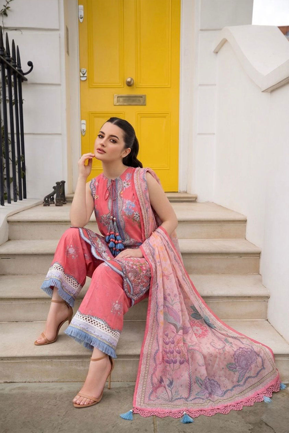 Sobia Nazir | Prints 26 | 6B - Luxury Dress - available at Maria Faisal in UK and USA.
