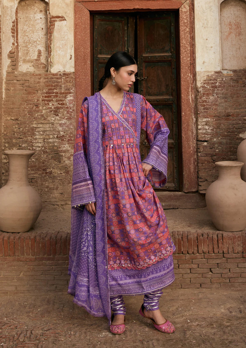 Kahf Premium | Prints Collection 26 | KPS-3B ZARMEENA - Luxury Dress - available at Maria Faisal in UK and USA.