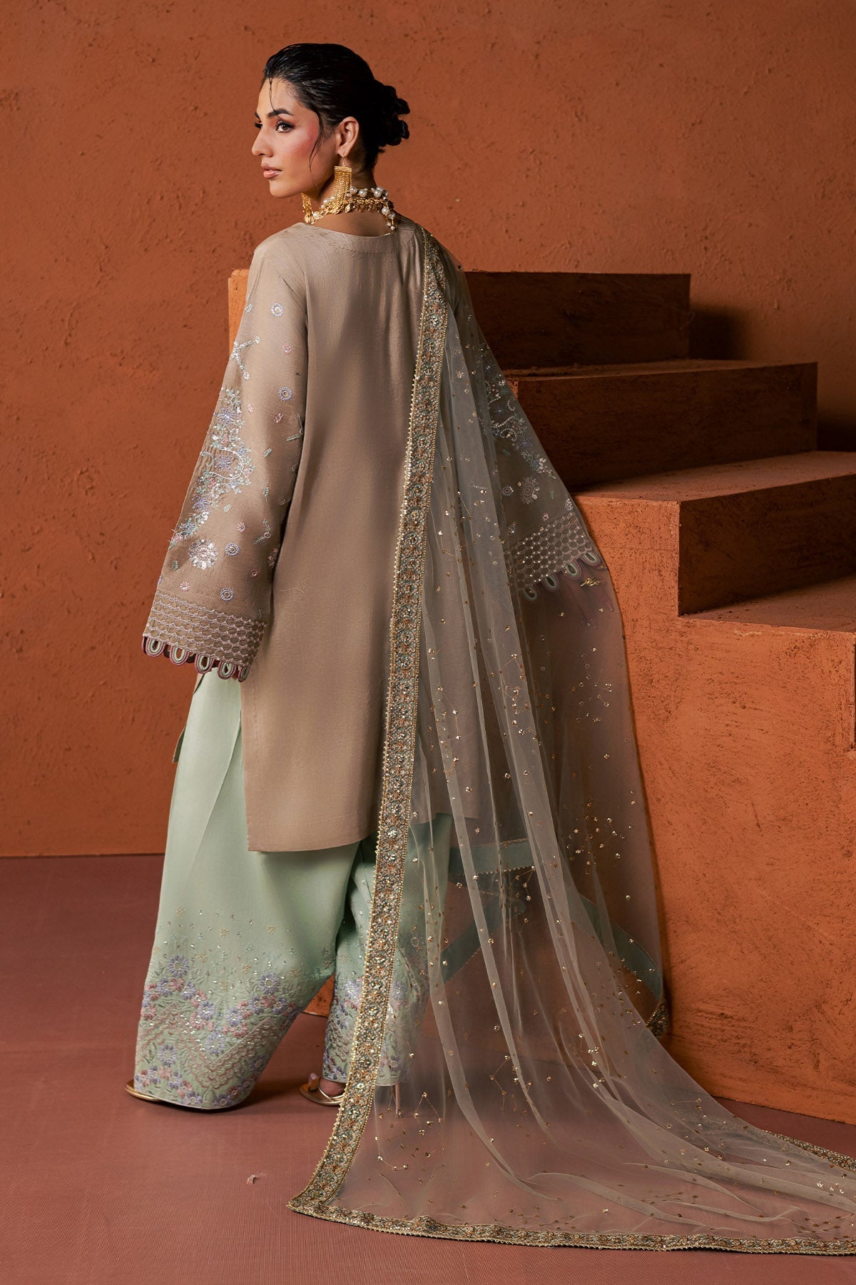 Nureh | Fancy Formal 26 | NP-826 - Formal Dress - available at Maria Faisal in UK and USA.