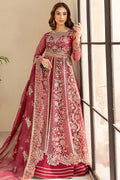 Farasha | Lu Zella Premium Formals 25 | Carmine Allure - Ladies Clothes - Maria Faisal