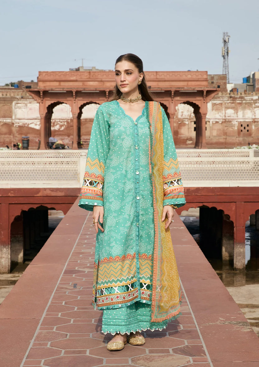 Kahf Premium | Prints Collection 26 | KPS-7A NAZISH - Luxury Dress - available at Maria Faisal in UK and USA.