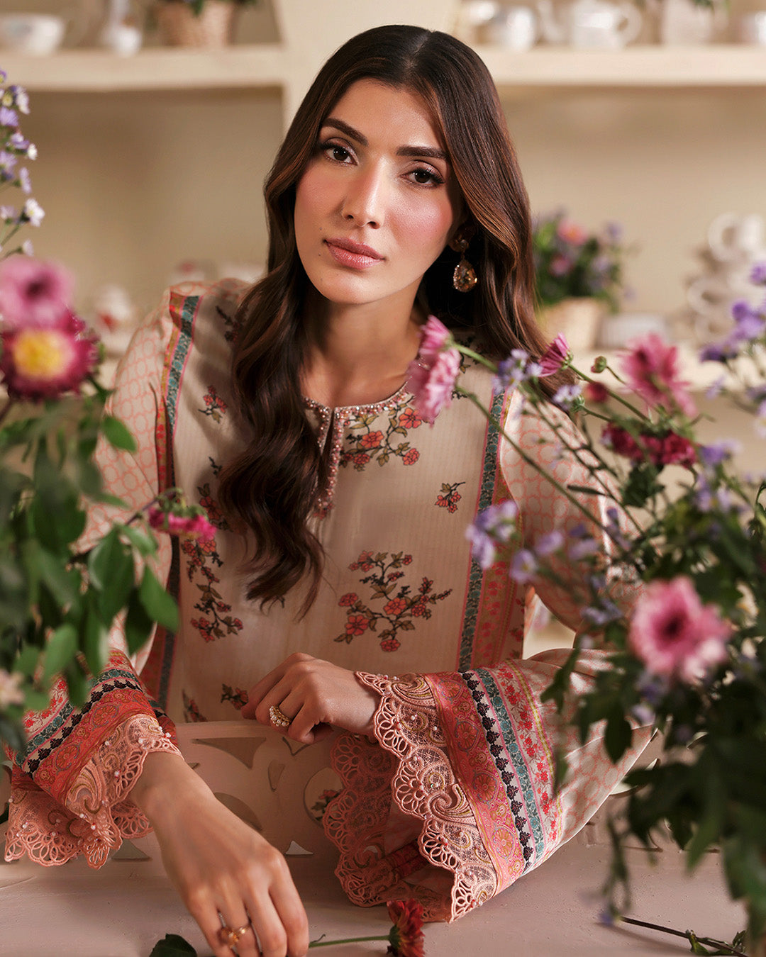 Faiza Saqlain | Serina Luxe | Adania - Formal Dress - available at Maria Faisal in UK and USA.