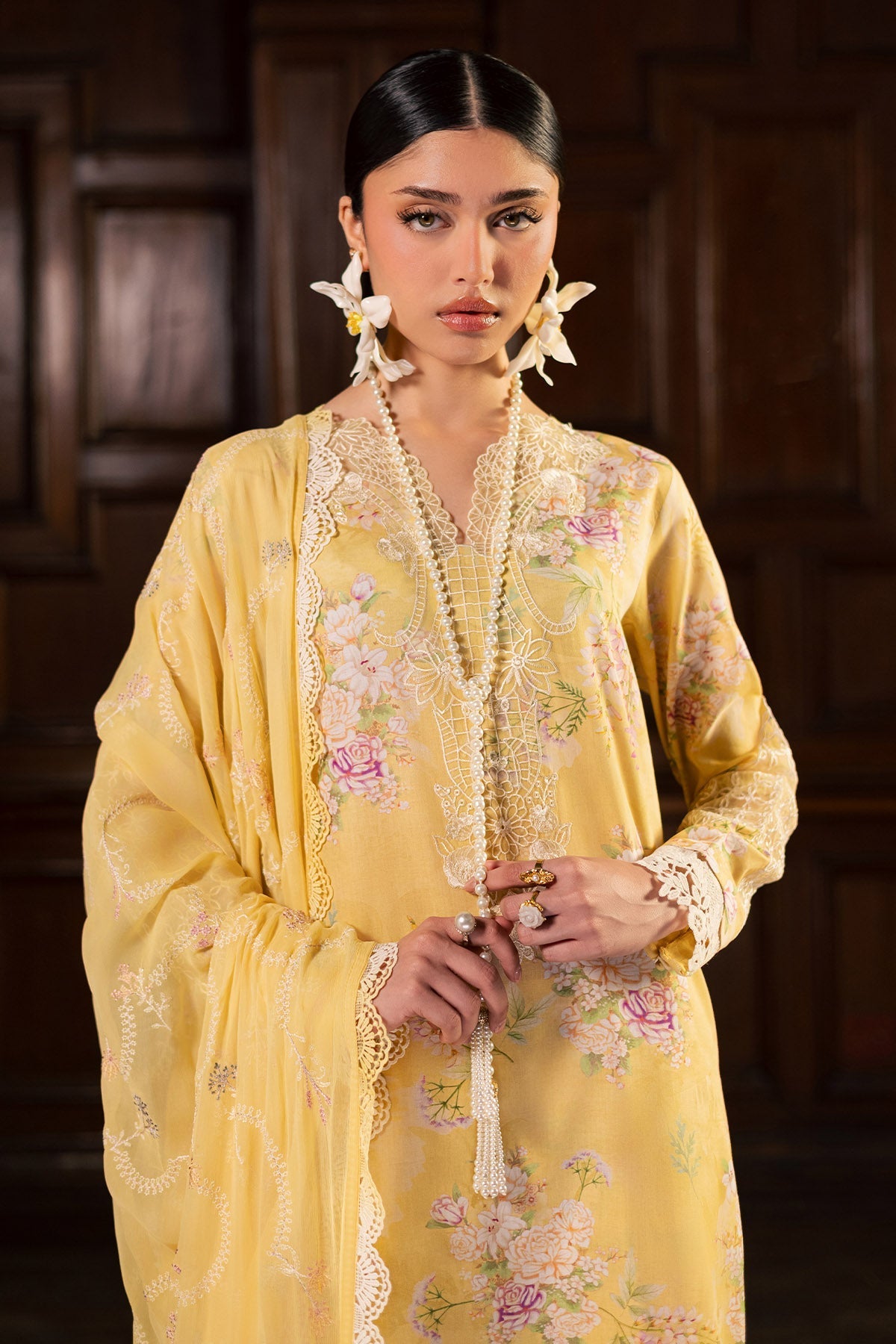 Nureh | Maya Lawn | NS-168 - Luxury Dress - available at Maria Faisal in UK and USA.