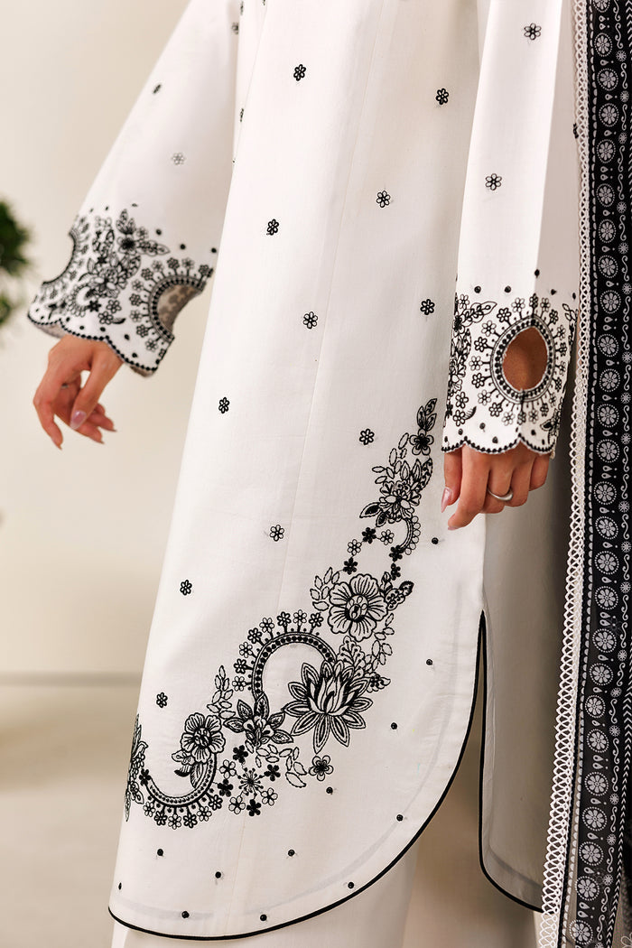 Farasha | Summer Melody 26 | Moonlight White - Casual Dress - available at Maria Faisal in UK and USA.