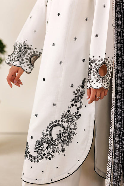 Farasha | Summer Melody 26 | Moonlight White - Casual Dress - available at Maria Faisal in UK and USA.