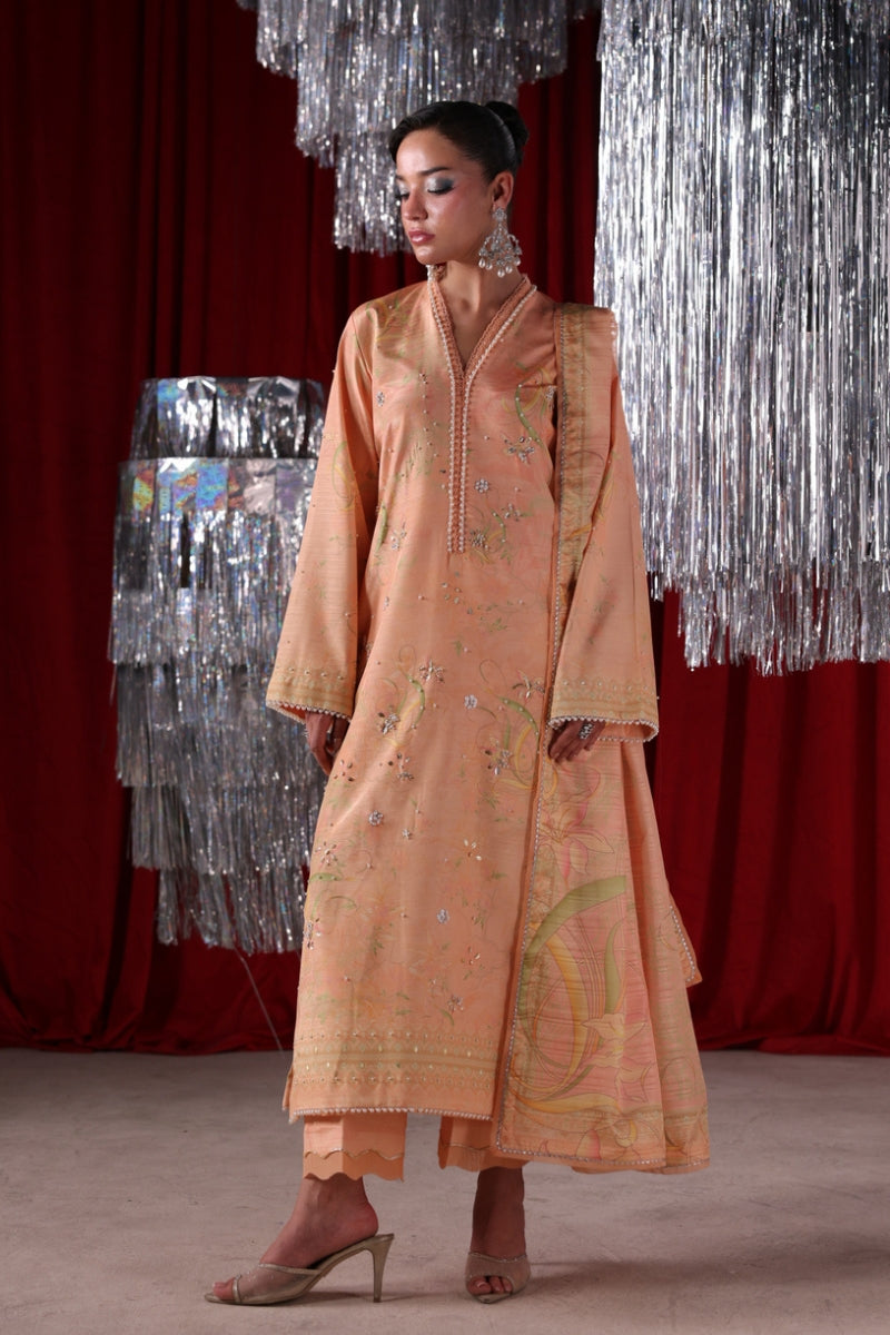 Rangrasiya | Luxe Silk 26 | Eloire - Luxury Dress - available at Maria Faisal in UK and USA.