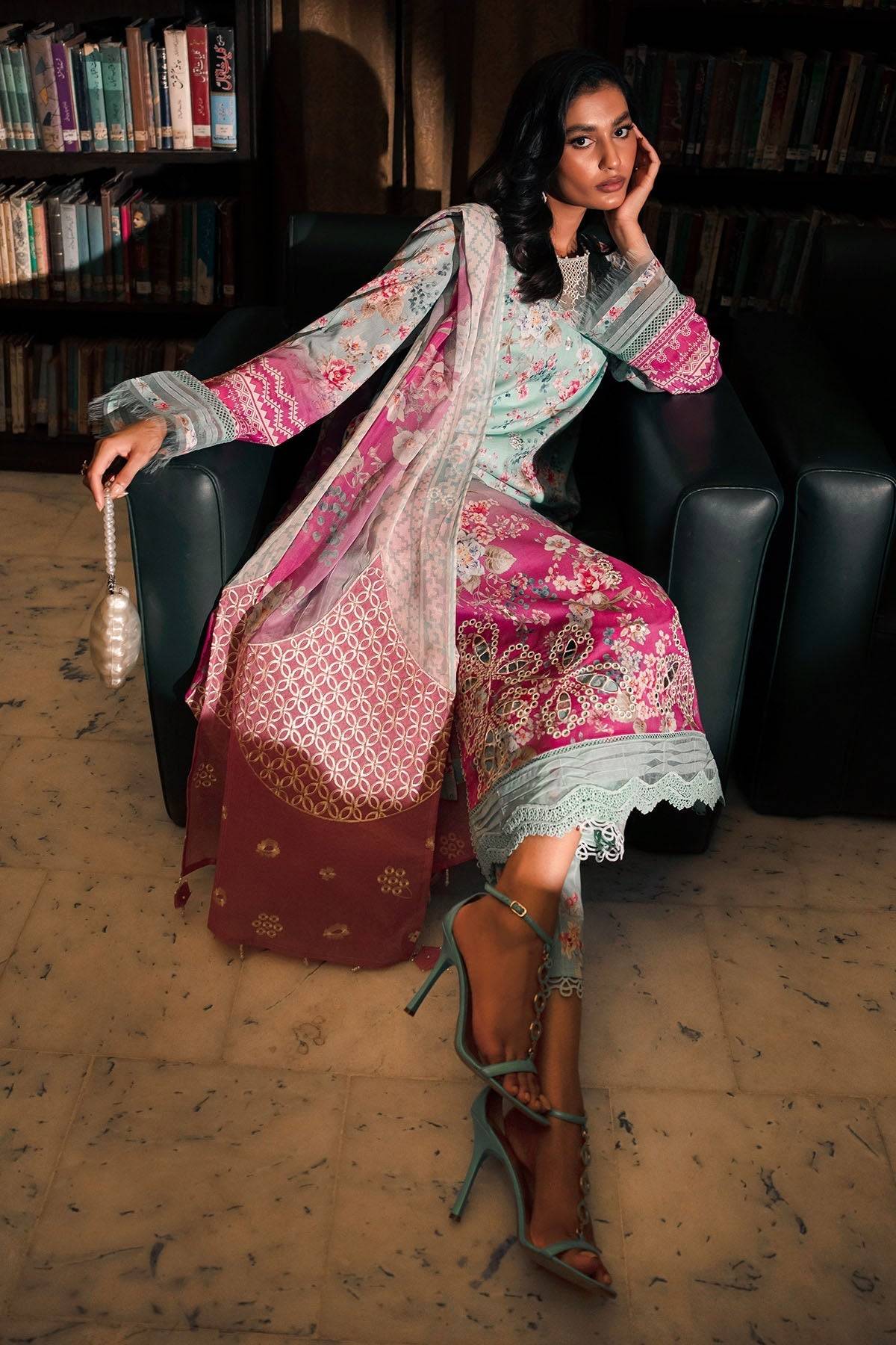 Nureh | Glam Girl Lawn | GL-16 by Maria Faisal - Registered Vendor of : Nureh - type : Ladies Clothes - 100% original wedding dresses