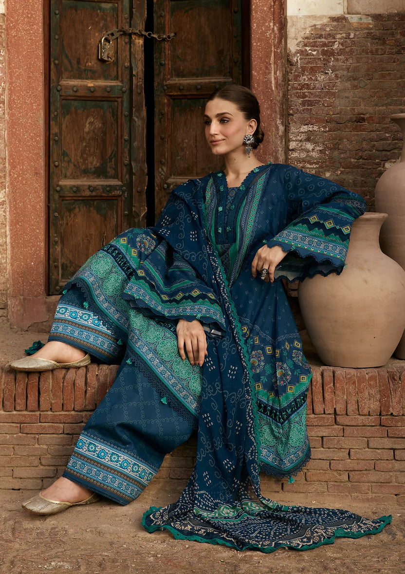 Kahf Premium | Prints Collection 26 | KPS-1B SUMBUL - Luxury Dress - available at Maria Faisal in UK and USA.