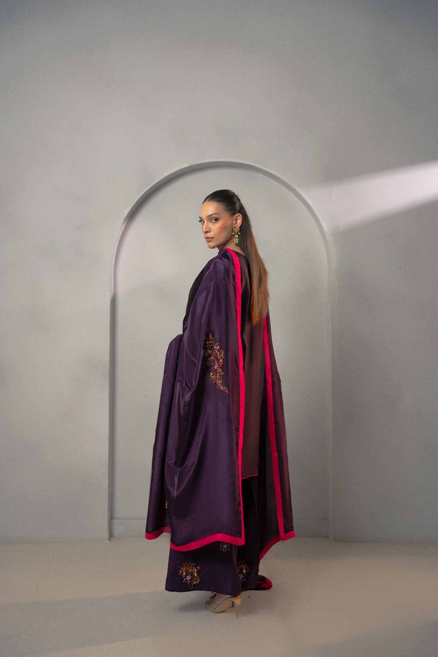Fozia Khalid | Dilkash Festive Wear 25 | Zarqash - Formal Dress - available at Maria Faisal in UK and USA.