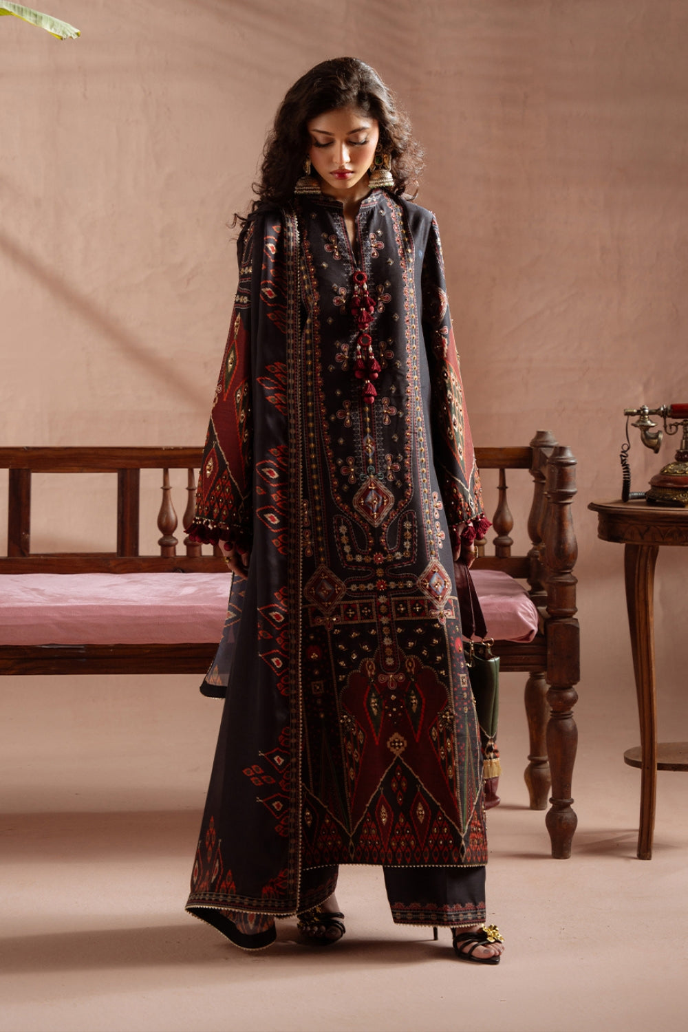 Saira Rizwan | Ramadan Edit 26 | TARA- SRRSP-26-07 - Dress - available at Maria Faisal in UK and USA.