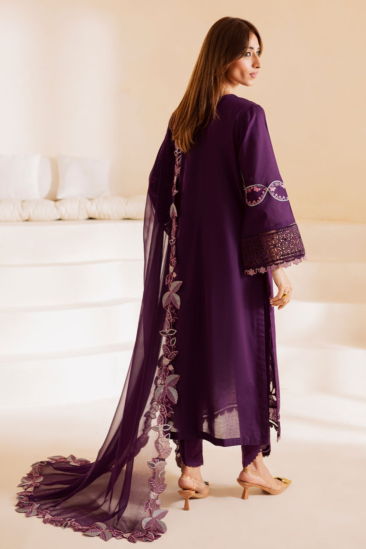 Nureh | Shades of Summer | NP-640 - Luxury Dress - available at Maria Faisal in UK and USA.