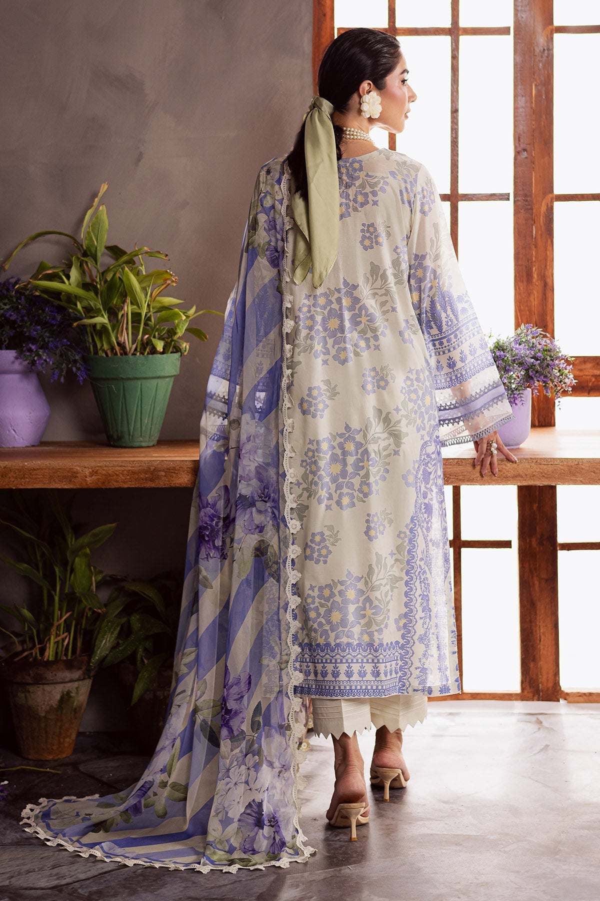 Nureh | Signature Prints 26 | SP-159 - Luxury Dress - available at Maria Faisal in UK and USA.