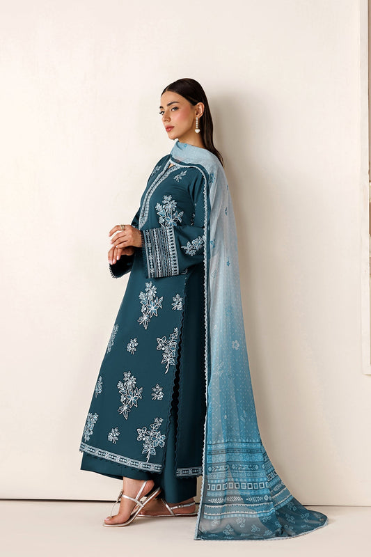 Farasha | Summer Melody 26 | Azure Frost - Casual Dress - available at Maria Faisal in UK and USA.