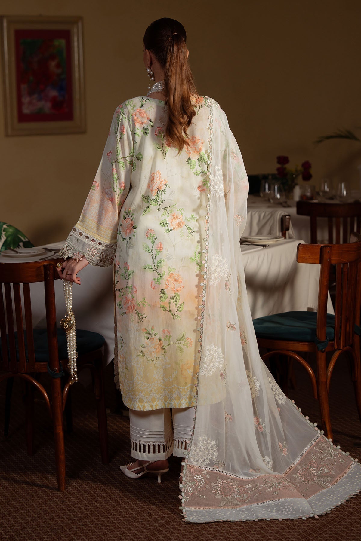 Nureh | Swiss Lawn | NS-163 - Luxury Dress - available at Maria Faisal in UK and USA.