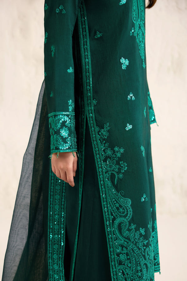 Farasha | Formals 26 | Emerald Luxe - Formal Dress - available at Maria Faisal in UK and USA.