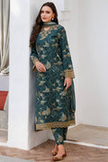 Farasha | Printed Essentials | Teal Bell by Maria Faisal - Registered Vendor of : Farasha - type : Ladies Clothes - 100% original wedding dresses