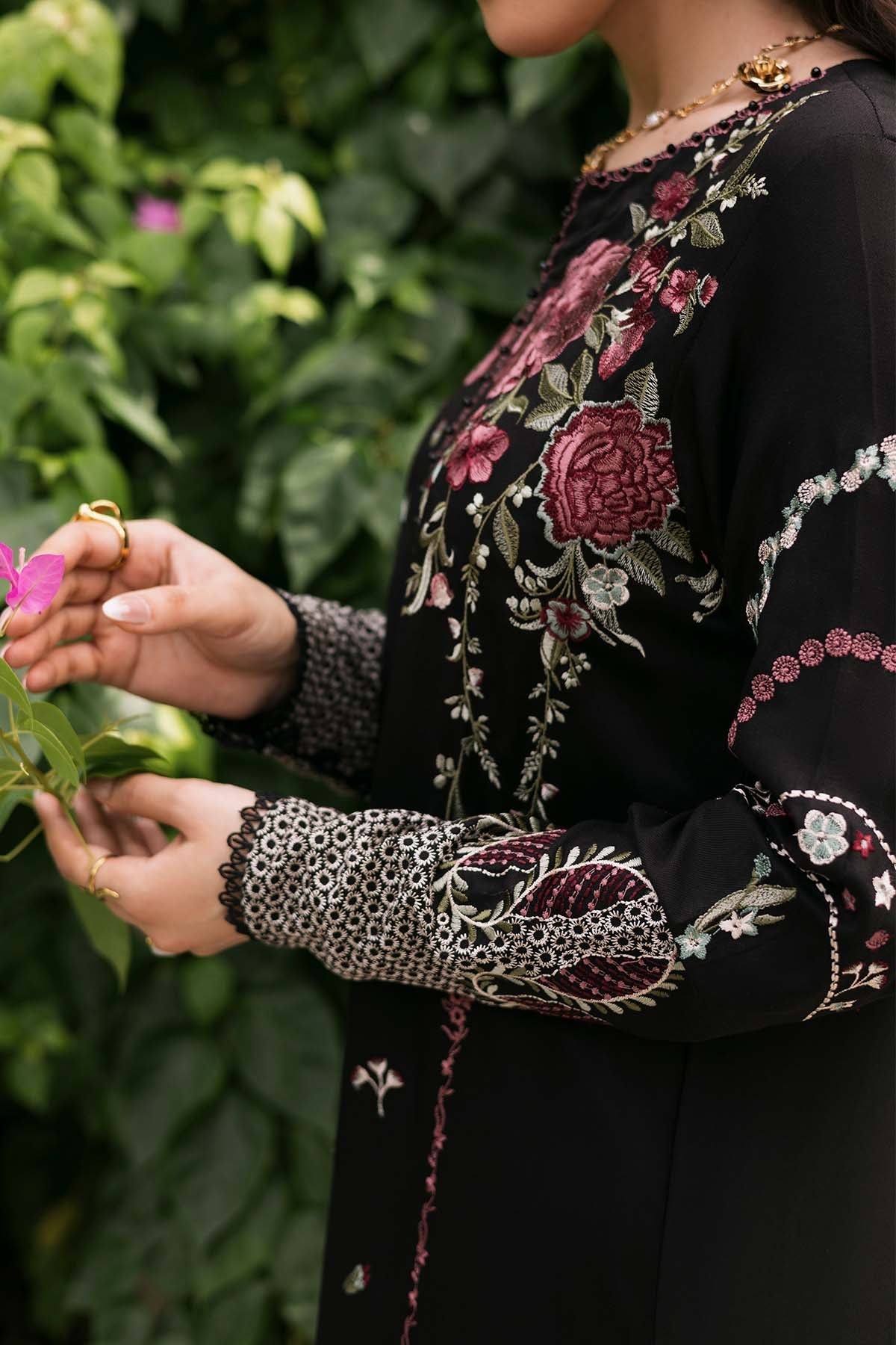 Nureh | Exclusive Winter 25 | NE-179 - Casual Dress - available at Maria Faisal in UK and USA.