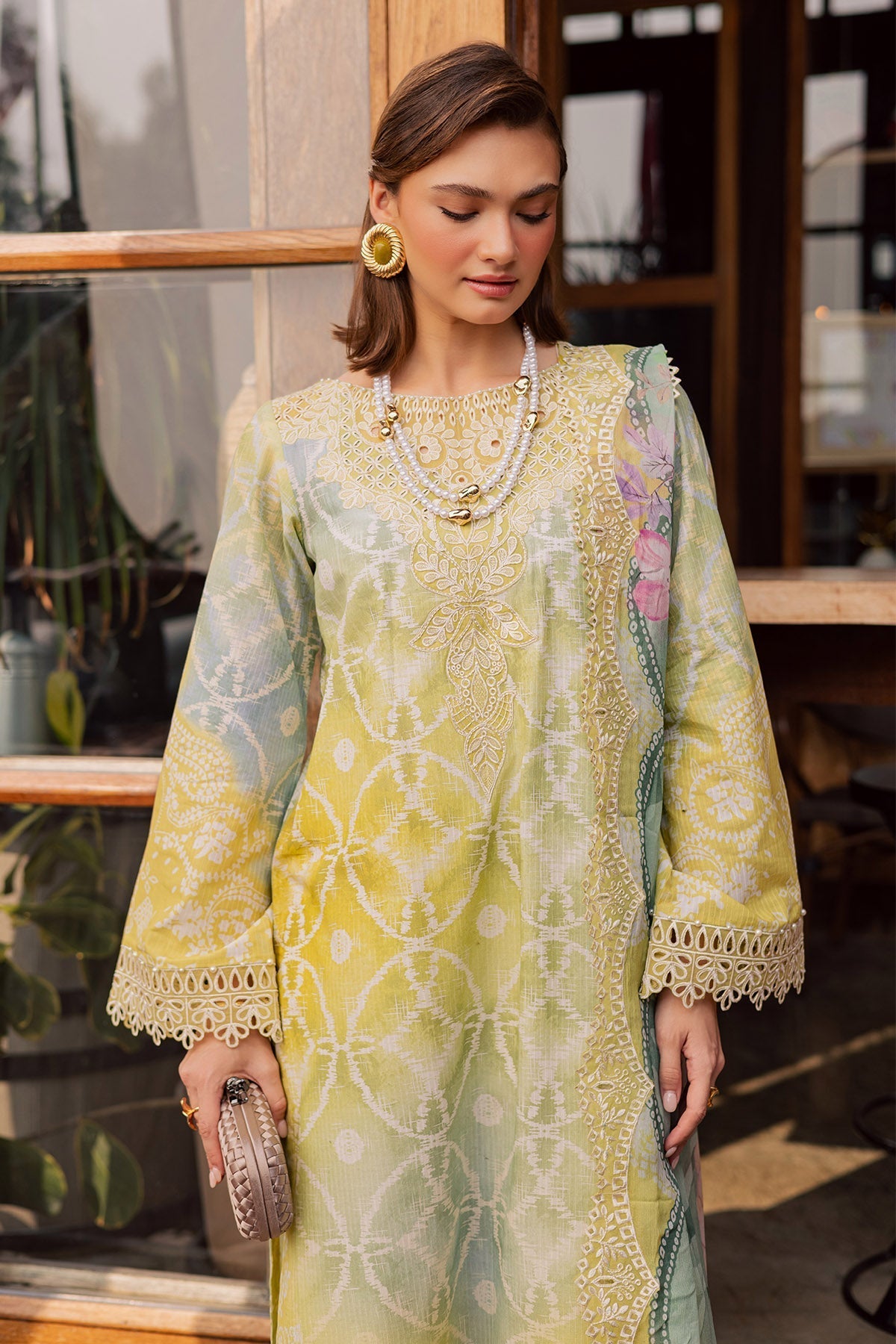 Nureh | Gardenia Lawn 26 |NSG-207 - Dress - available at Maria Faisal in UK and USA.