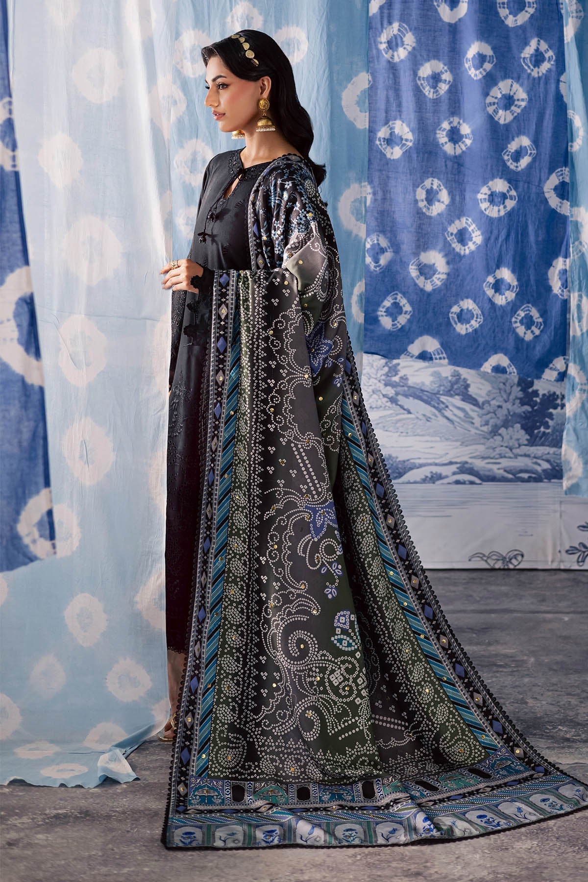 NE-209 – authentic Pakistani dress from the Bazaar Luxe 25 collection for women in the UK
