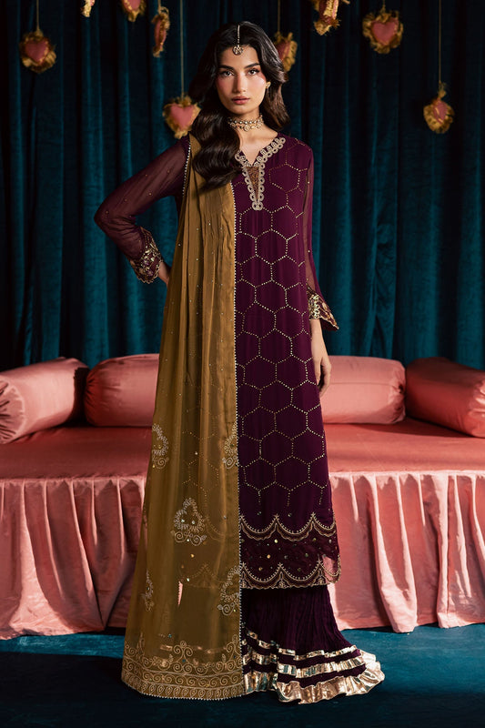 Nureh | Mukeshkari Formals | MK-21 - Formal Dress - available at Maria Faisal in UK and USA.