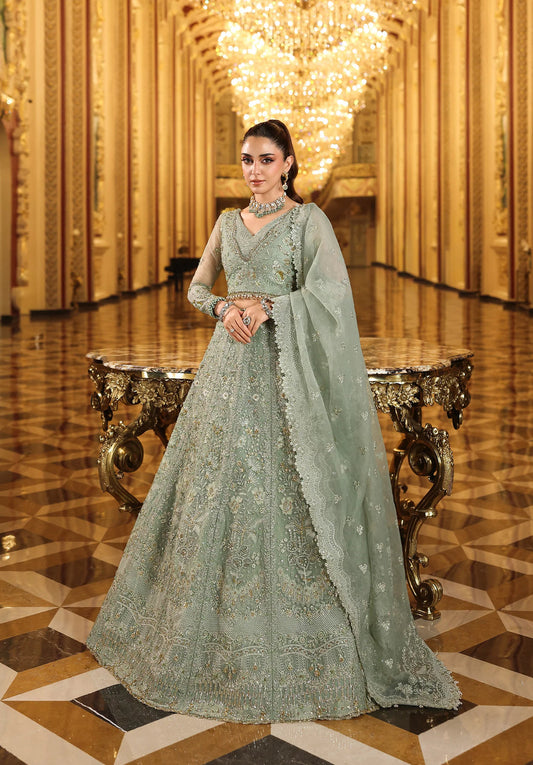 Elaf Premium | Stardom Formal Handwork 25 | ESH-03 LIME LIGHT - Formal Dress - available at Maria Faisal in UK and USA.