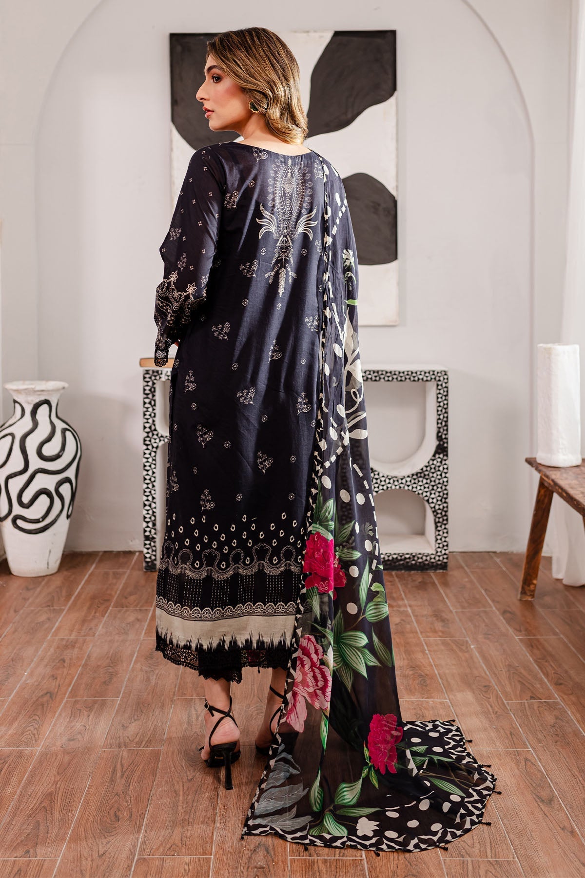 Nureh | Signature Prints 26 | SP-99 - Dress - available at Maria Faisal in UK and USA.