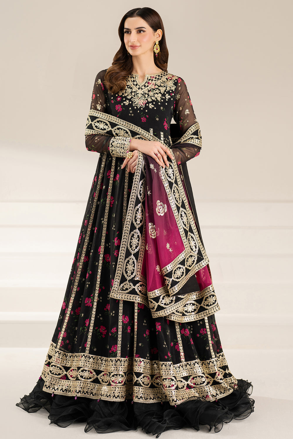 Farasha | Fiorella Formals | Fuchsia Night - Ladies Clothes - Maria Faisal